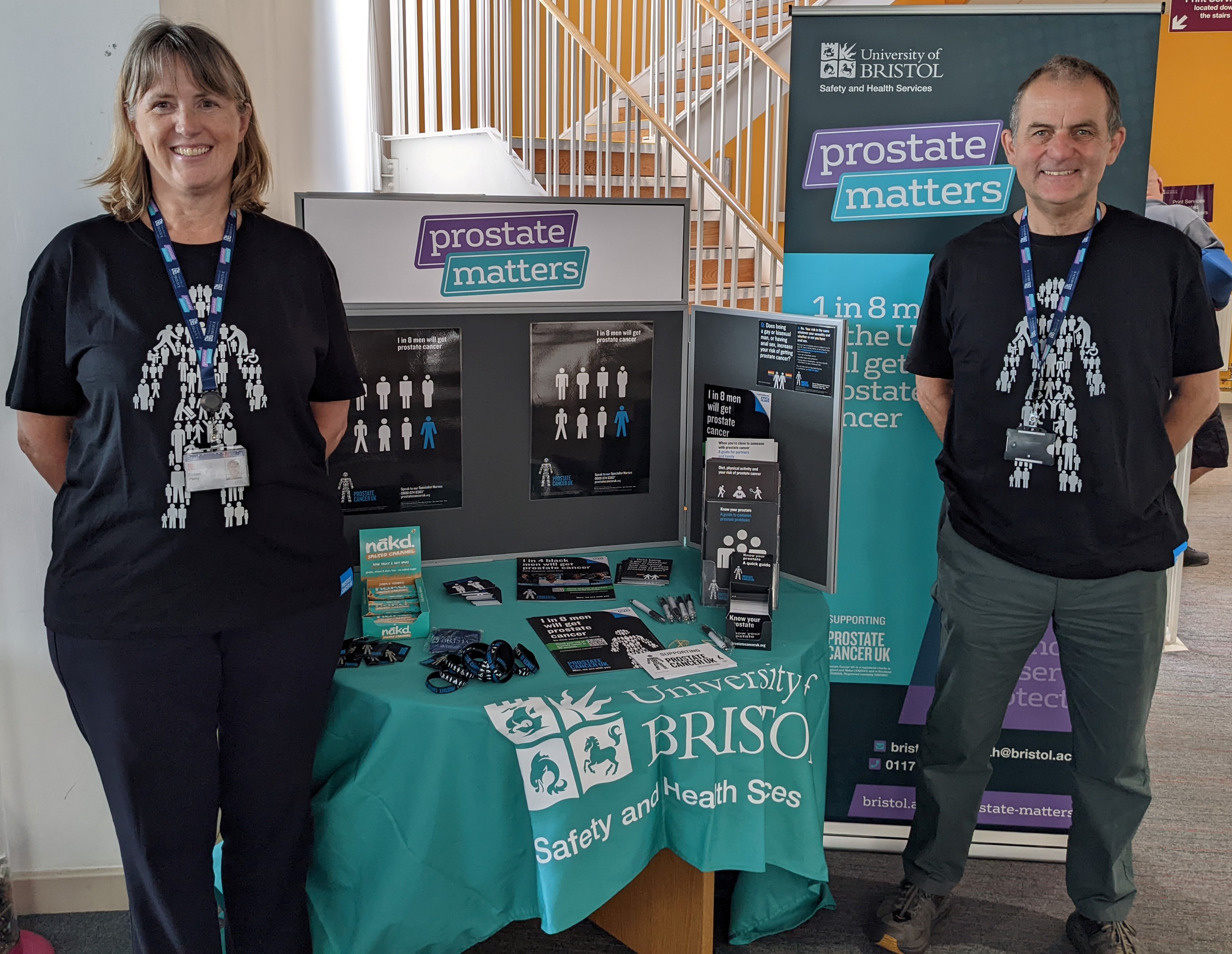 A prostate cancer awareness pop-up event